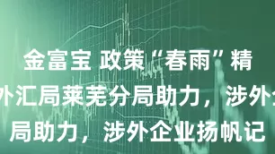 金富宝 政策“春雨”精准润企——外汇局莱芜分局助力，涉外企业扬帆记